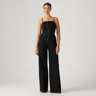 Macacão Jeans Levi's® Seamed Jumpsuit Preto