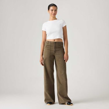 Calça Levi's® Cinch Wideleg Fatigue Marrom