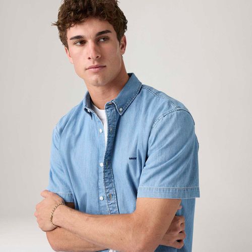 Camisa Levi's® Authentic Button Down Azul Claro Manga Curta